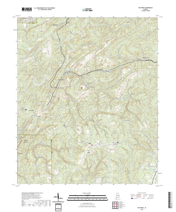 USGS Topographic Map – Pea Ridge