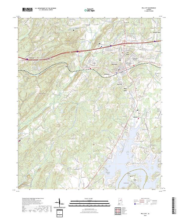 USGS Topographic Map – Pell City
