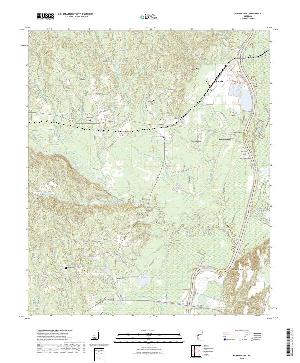 USGS Topographic Map – Pennington