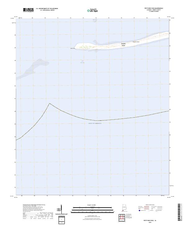 USGS Topographic Map – Petit Bois Pass