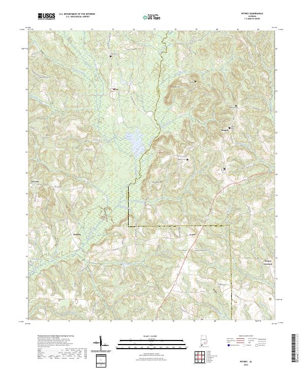 USGS Topographic Map – Petrey
