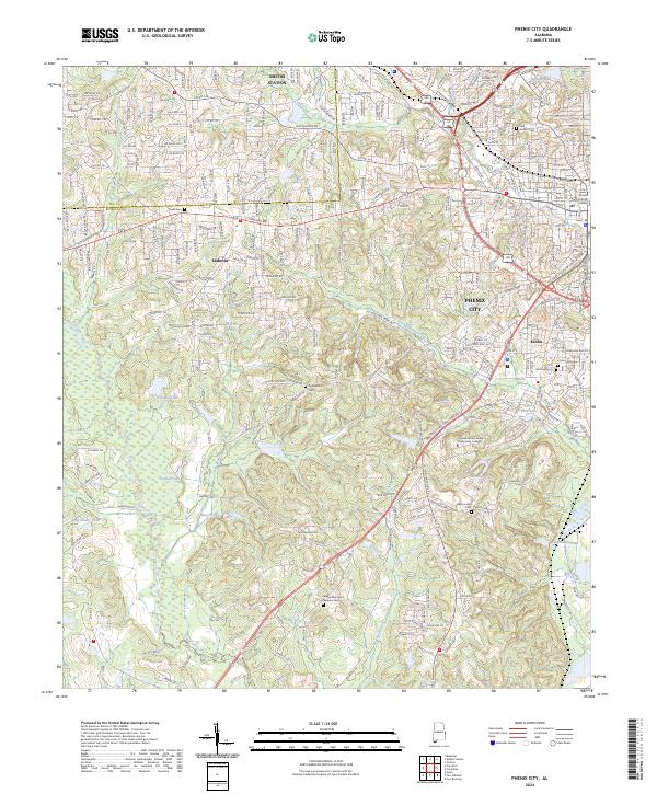 USGS Topographic Map – Phenix City