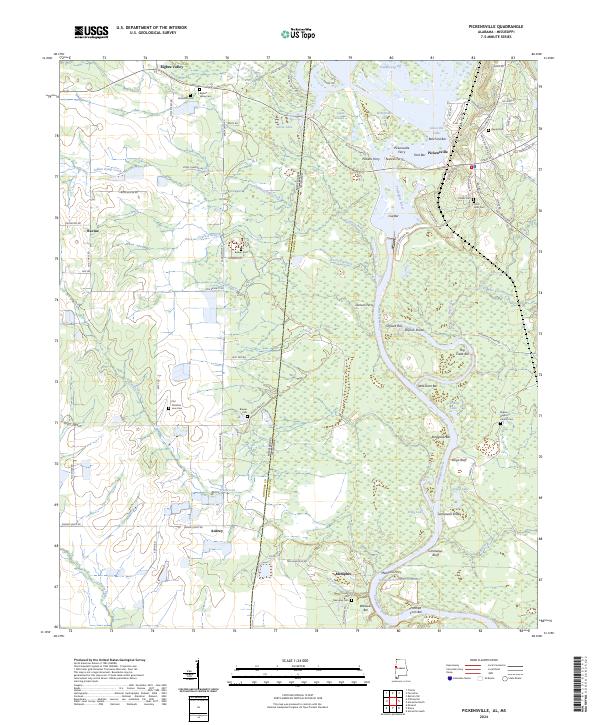 USGS Topographic Map – Pickensville