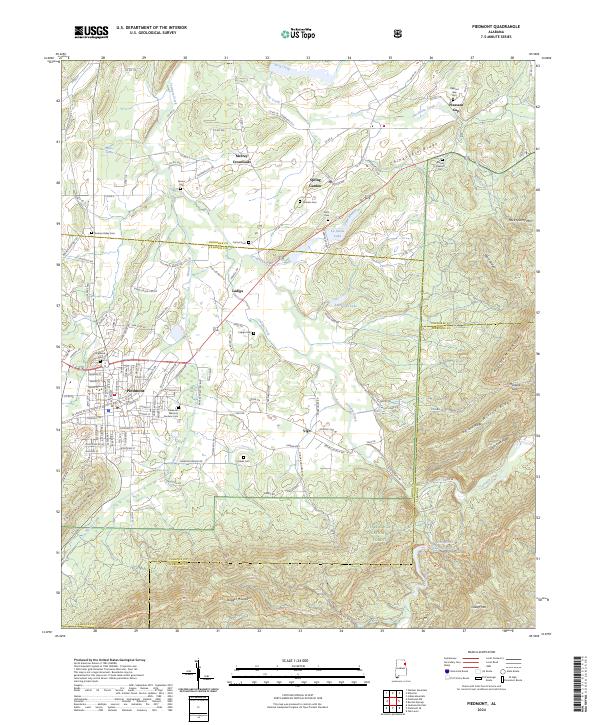 USGS Topographic Map – Piedmont