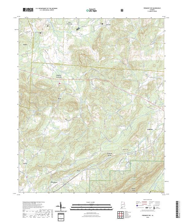 USGS Topographic Map – Piedmont NW
