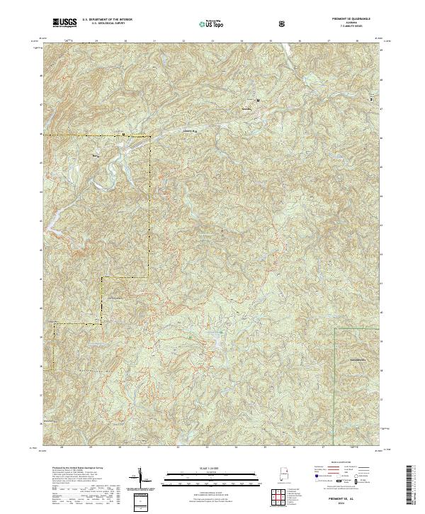 USGS Topographic Map – Piedmont SE