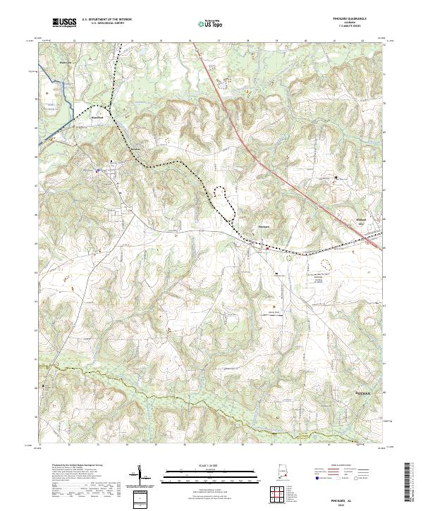 USGS Topographic Map – Pinckard