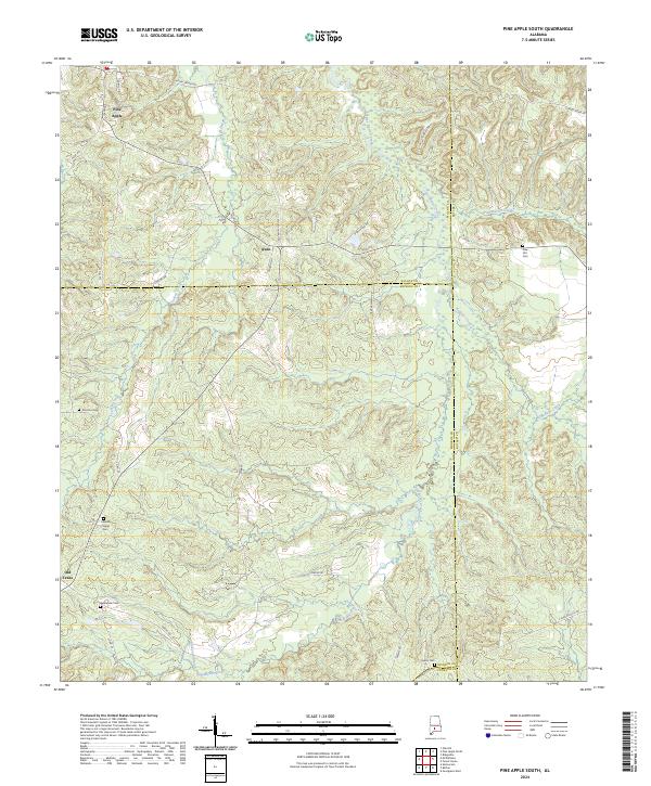 USGS Topographic Map – Pine Apple South
