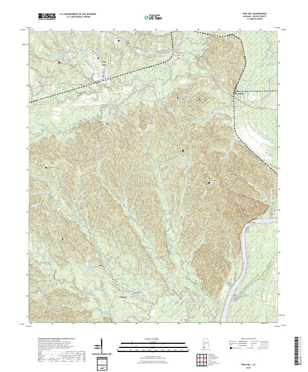 USGS Topographic Map – Pine Hill