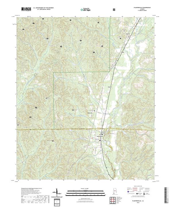 USGS Topographic Map – Plantersville
