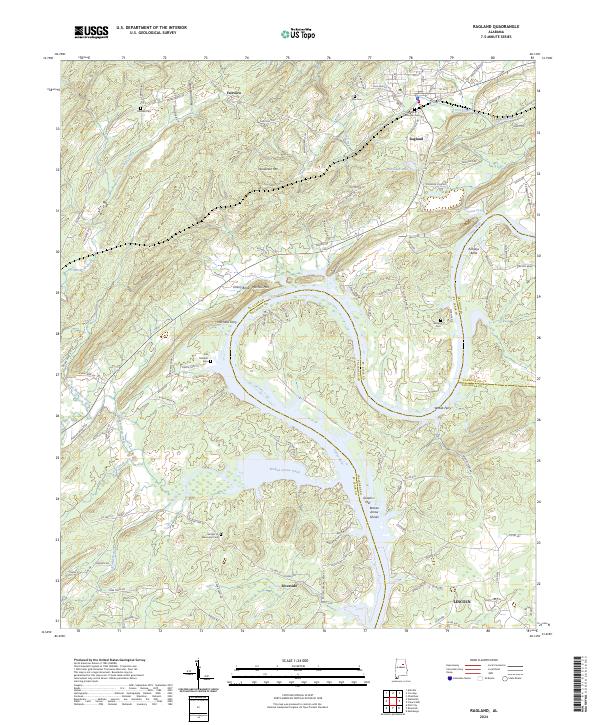 USGS Topographic Map – Ragland