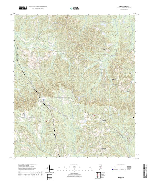 USGS Topographic Map – Ramer