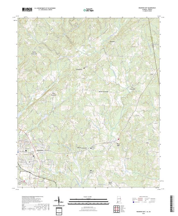 USGS Topographic Map – Roanoke East