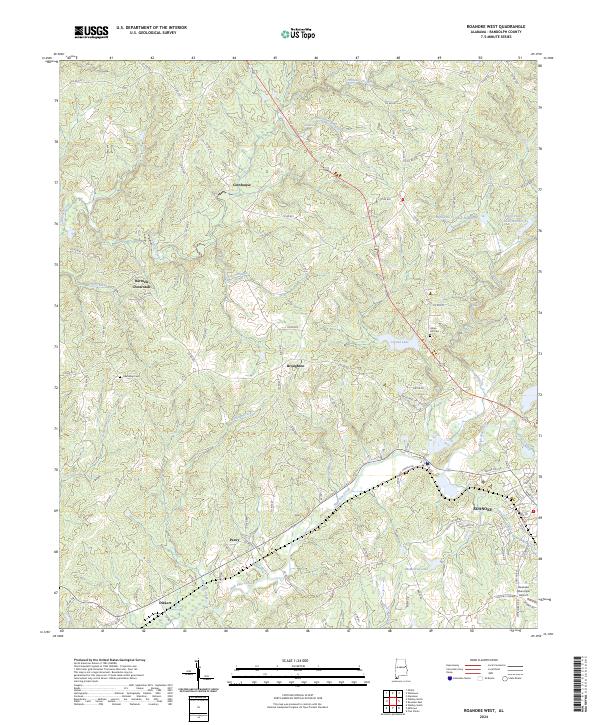 USGS Topographic Map – Roanoke West