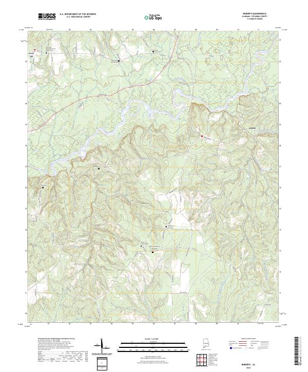 USGS Topographic Map – Roberts