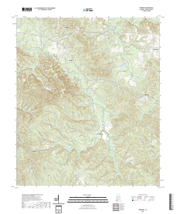 USGS Topographic Map – Rosebud