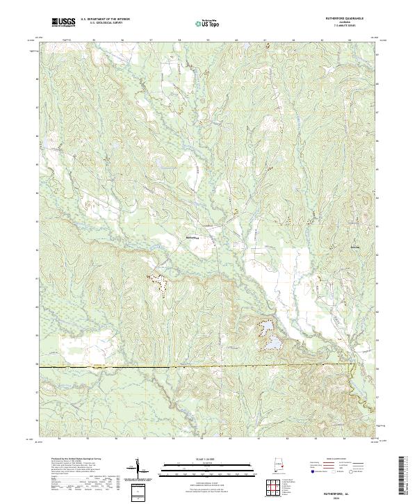 USGS Topographic Map – Rutherford