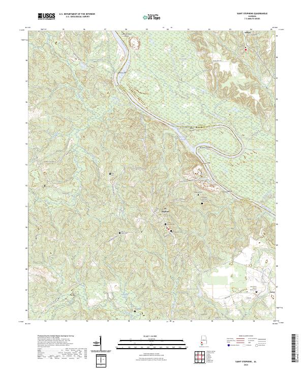 USGS Topographic Map – Saint Stephens