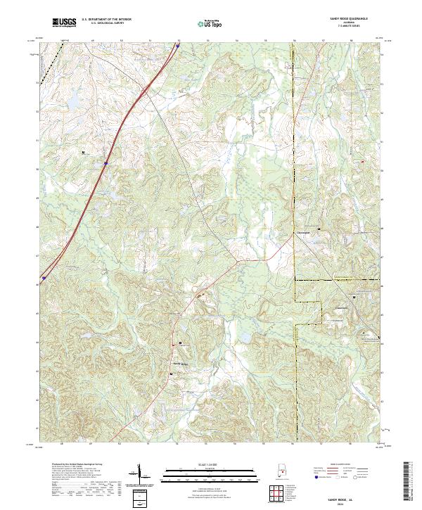 USGS Topographic Map – Sandy Ridge