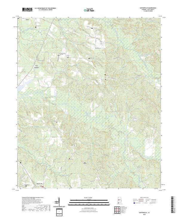 USGS Topographic Map – Sawyerville