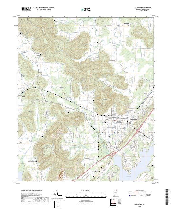 USGS Topographic Map – Scottsboro