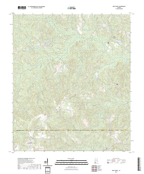 USGS Topographic Map – Sims Chapel