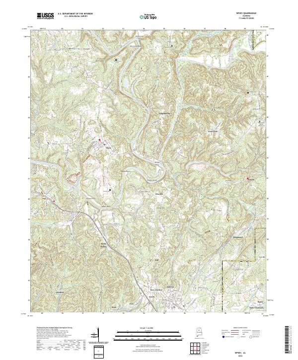 USGS Topographic Map – Sipsey