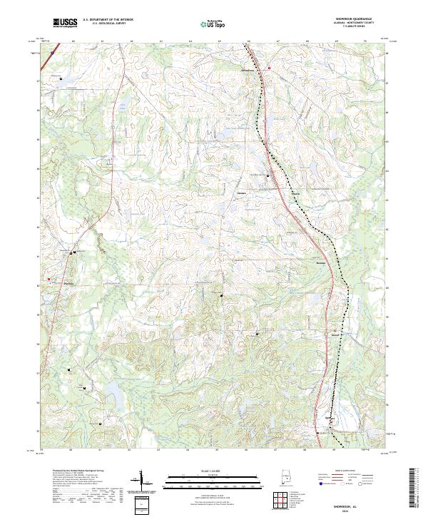USGS Topographic Map – Snowdoun