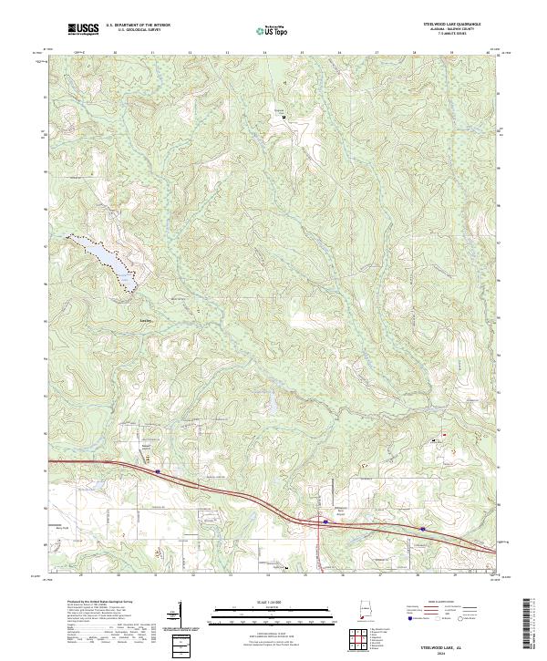 USGS Topographic Map – Steelwood Lake
