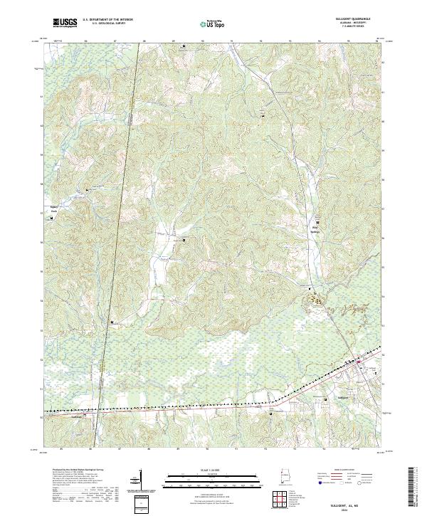USGS Topographic Map – Sulligent