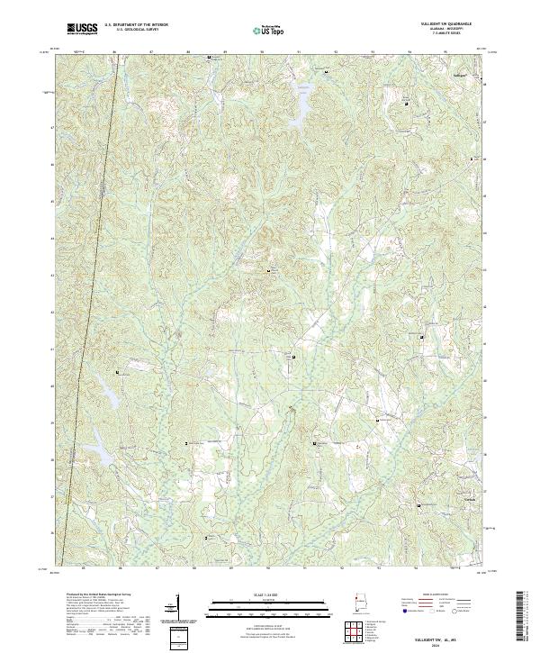 USGS Topographic Map – Sulligent SW