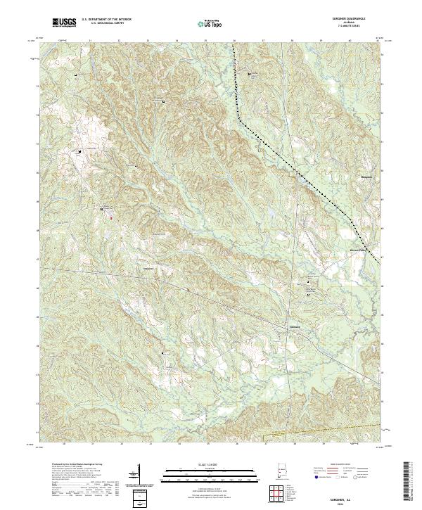 USGS Topographic Map – Surginer