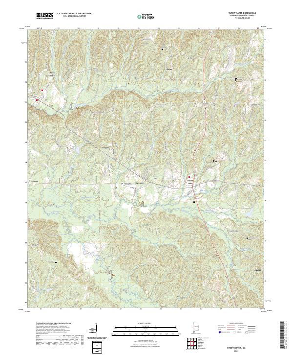 USGS Topographic Map – Sweet Water