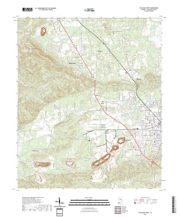USGS Topographic Map – Sylacauga West