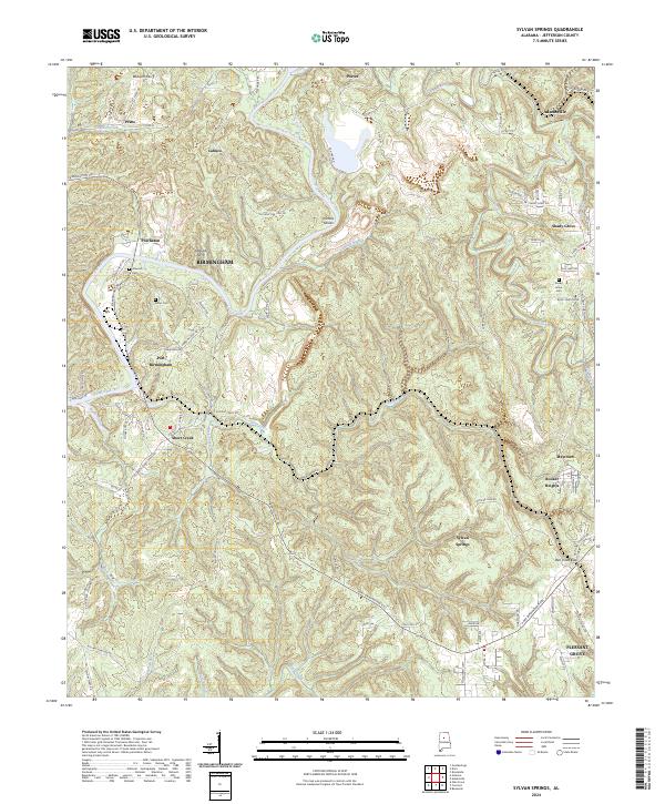USGS Topographic Map – Sylvan Springs