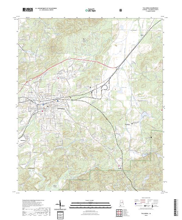 USGS Topographic Map – Talladega