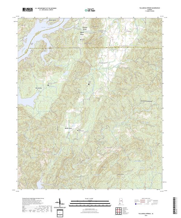 USGS Topographic Map – Talladega Springs