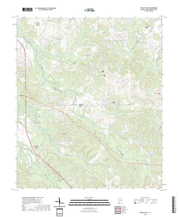 USGS Topographic Map – Teasleys Mill