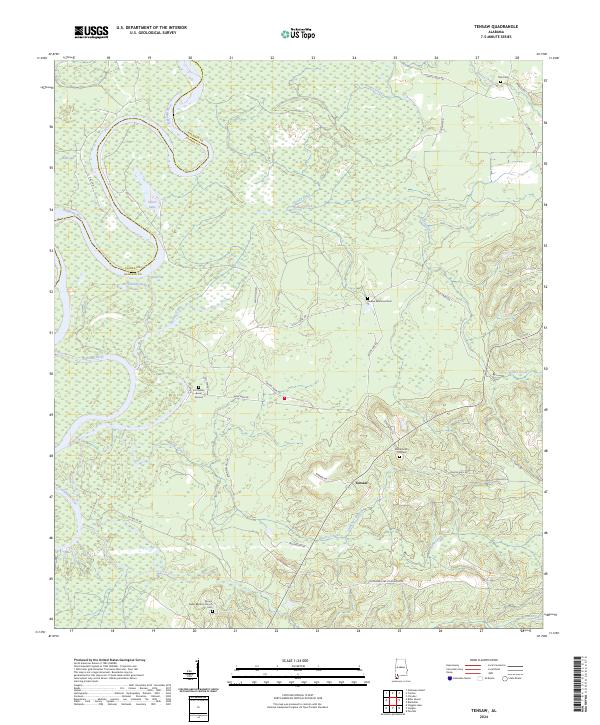 USGS Topographic Map – Tensaw
