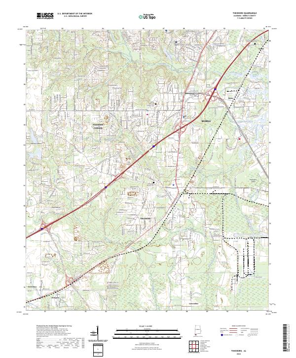 USGS Topographic Map – Theodore