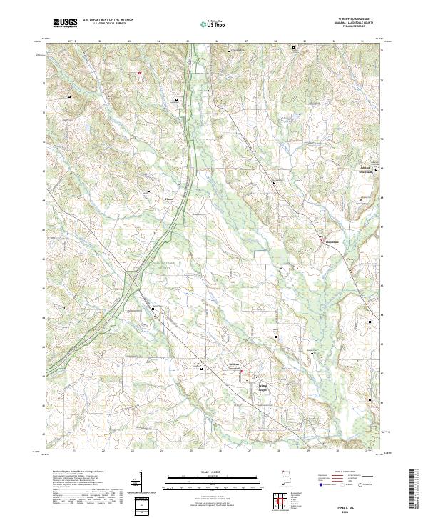 USGS Topographic Map – Threet