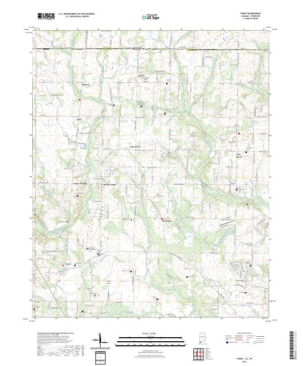 USGS Topographic Map – Toney