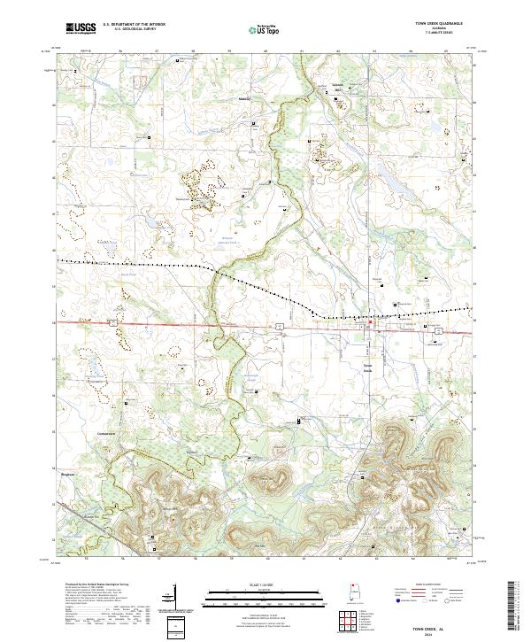 USGS Topographic Map – Town Creek