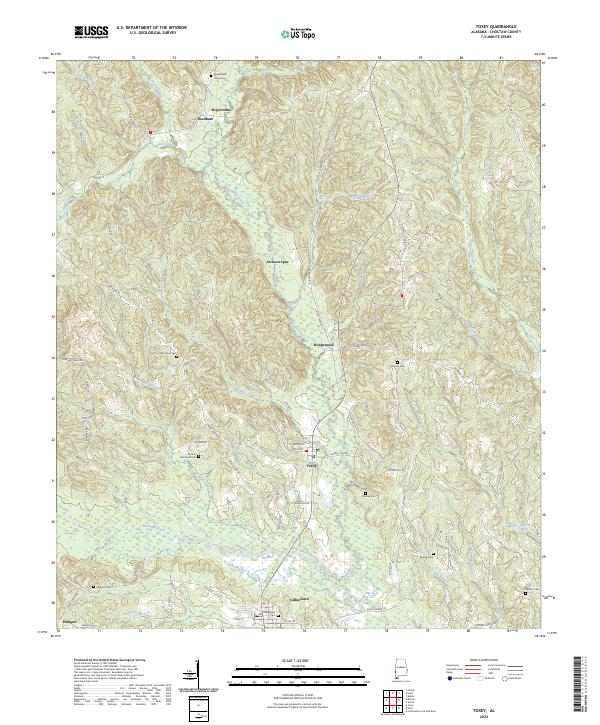 USGS Topographic Map – Toxey