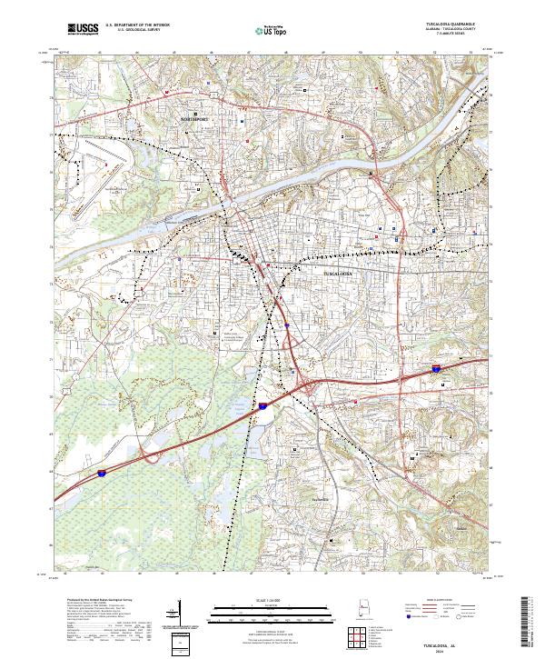 USGS Topographic Map – Tuscaloosa