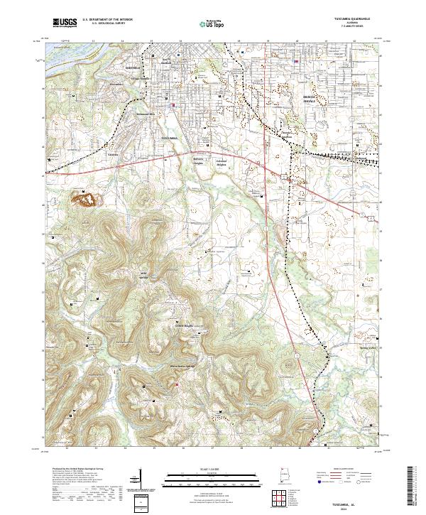 USGS Topographic Map – Tuscumbia