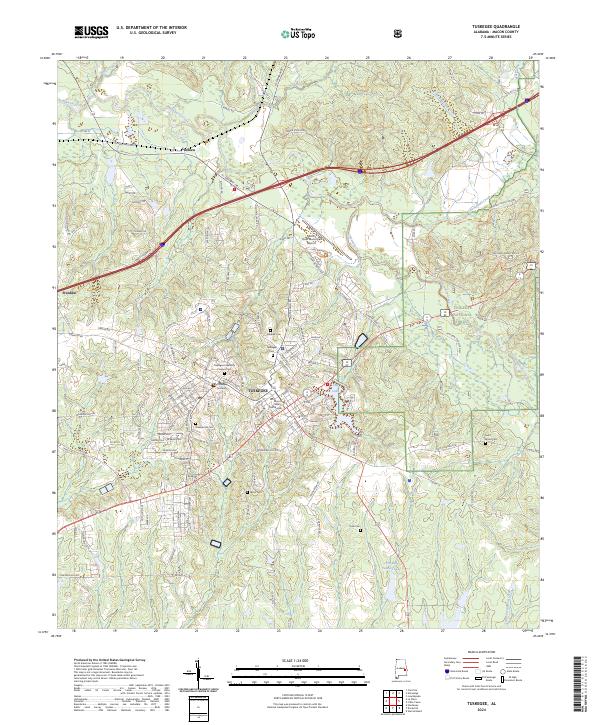 USGS Topographic Map – Tuskegee