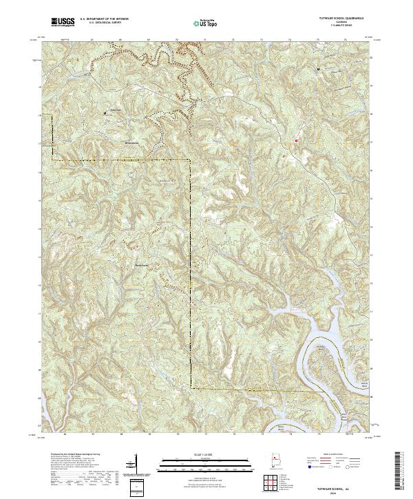 USGS Topographic Map – Tutwiler School