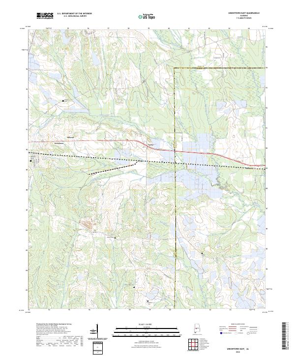 USGS Topographic Map – Uniontown East