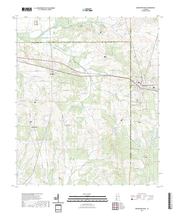 USGS Topographic Map – Uniontown West